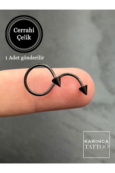 Karınca Piercing Helix Industrial Bridge Ear Piercing For Spike Spiral Two Holes