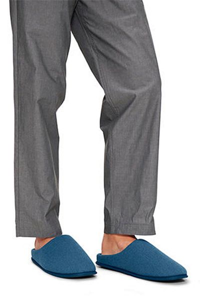 Tchibo Men Fleece Slip On Slipper, Blue
