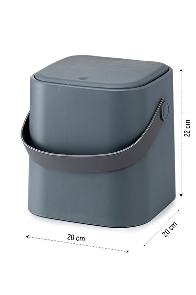 netteucuzluk 4 Liter Countertop Kitchen Magician Trash Can - Smart Lid, with Handle and Lock System