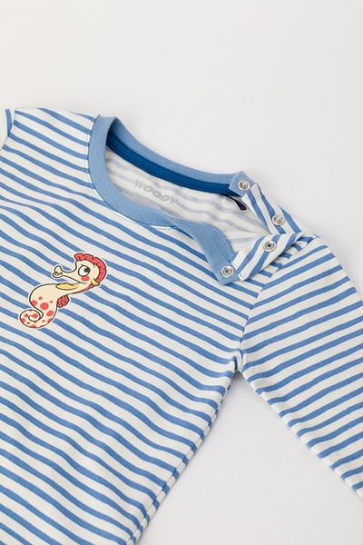 Woody Cotton Baby Boy Pajamas-pza - 921-sea Themed Striped Blue