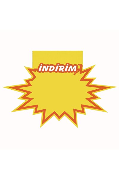 MT Raf Önü Rafa Geçmeli İndirim Baskılı Yıldızlı Fiyat Etiketi 15x12 cm.50 Ad.