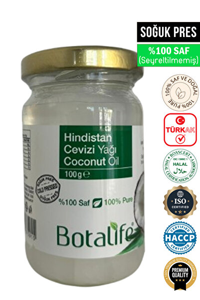 Botalife Hindistan Cevizi Yağı 100ml %100 Saf (Katkı İçermez ve Seyreltilmemiş)
