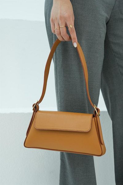Madamra Karamel Women's Simple Design Covered Shoulder Bag