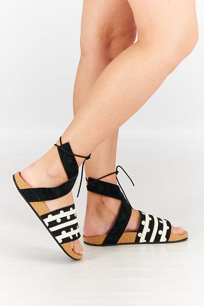 Adidas Originals Women Adillete Ankle Wrap Sandals, Black