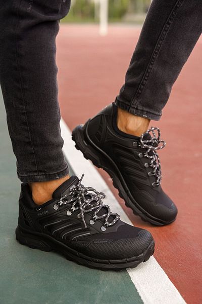 Riccon Schwarze Unisex-Trekkingschuhe aus 3D-Gummi00128060