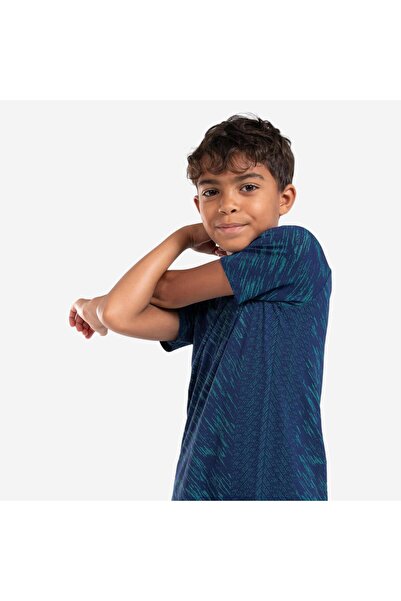 Decathlon Kiprun Çocuk Koşu Tişörtü - Lacivert / Yeşil - Kiprun Light 900