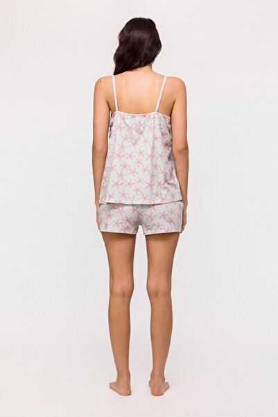 Woody Women's Pajamas-Ypb - 925-Starfish Printed Blue