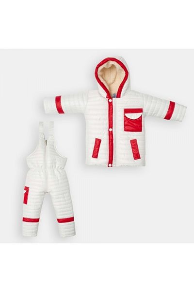 coppa kids 2 Year Old Child Double Set - Cosmonaut Fiber Filled White Girl-Boy Set