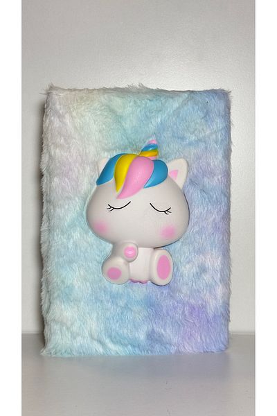 Bonjour Sanrio Plush Furry Figured Fruity Embossed Soft Squishy Lined Notebook