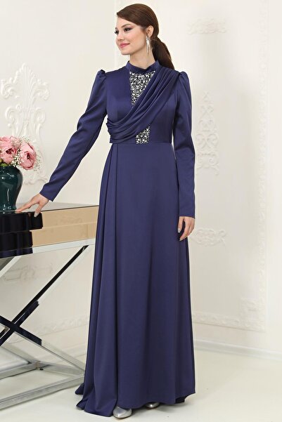 Esilanur Zen Tesettür Abiye Lacivert
