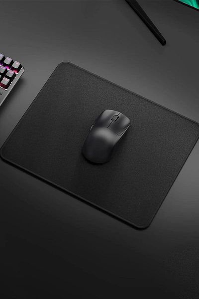 COZY SENSE Black Mouse Pad - 24X29 Cm, Stitched, Keyboard and Tablet Accessory
