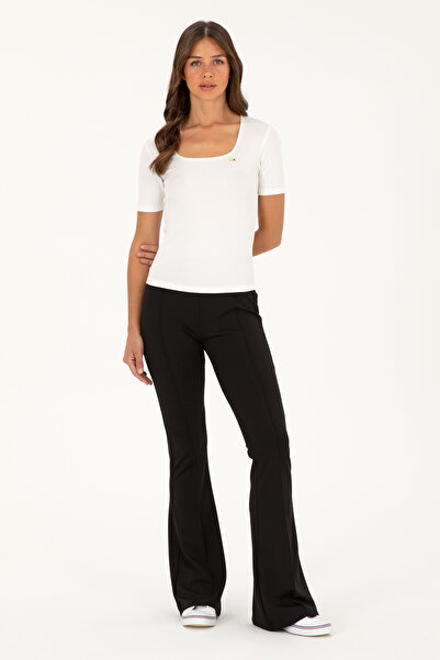 U.S. Polo Assn. بنطال رياضي أسود نسائي 50286255 -VR046