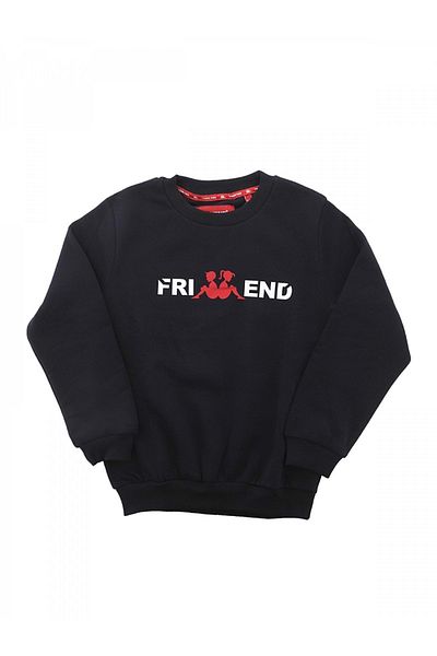 coppa kids Friend Printed 3 Thread Seasonal Girl-Boy Set - Navy Blue - Age 3