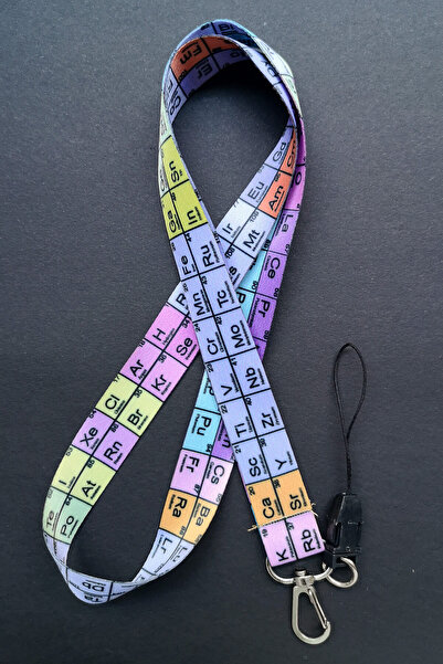 Apptakı Kimya Periyodik Tablo Boyun Askı İpi Yaka Kartı Boyun Askısı Telefon ...