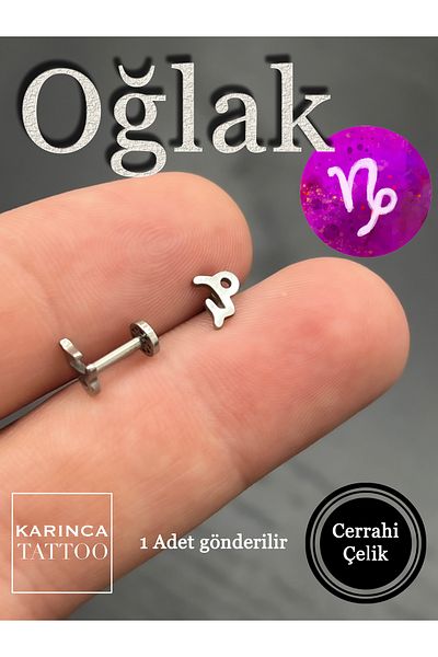 Karınca Piercing Zodiac Symbols Zodiac Ear Tragus Helix Cartilage Piercing Earring