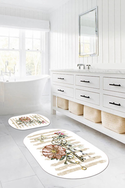 Napoli Home Σετ τουαλέτας με ψηφιακή εκτύπωση, αντιολισθητική βάση, με μοτίβο...