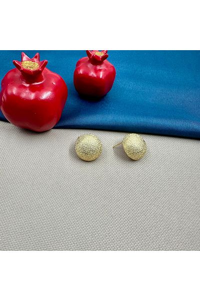 Opia Takı & Aksesuar Steel Gold Ball Earrings