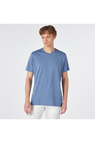 Nautica Erkek Mavi Standart Fit T-shirt