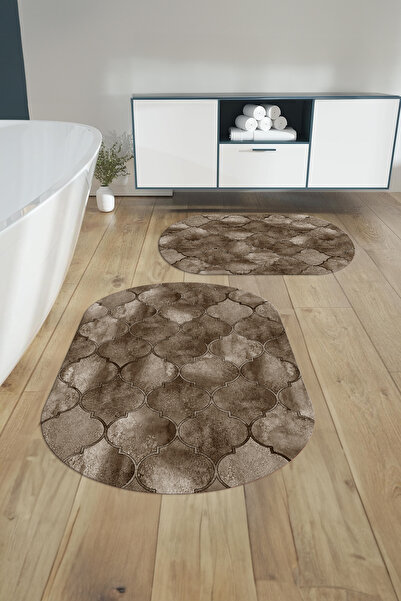 Napoli Home Ψηφιακό σετ τουαλέτας με μοτίβο κούπας με αντιολισθητική βάση που...