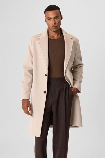 Antioch Beige Textured Men's Coat