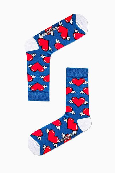 CARNAVAL SOCKS Цветни крилати чорапи с шарка на сърце