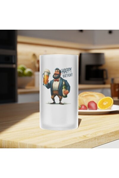 LADİJİTAL BASKI ÇÖZÜMLERİ Doğum Günü İçin Buzlu Bira Bardağı