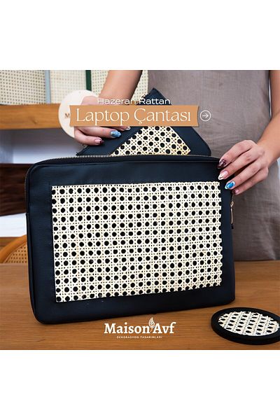 Maison Avf حقيبة كمبيوتر محمول من الخيزران Hazeran