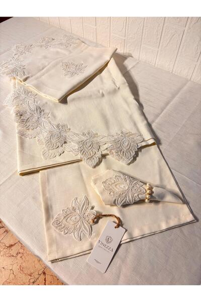 Vinezza Home Collection Vinezza Home Collection 34 Piece Linen Care Free French Lace Tableware Set