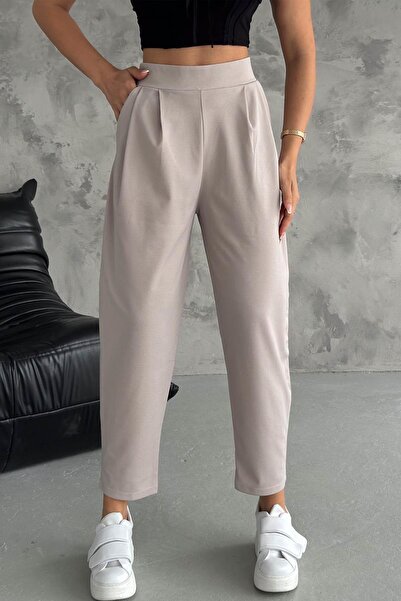 İstangül Butik Balloon Sleeve Back Elastic Trousers