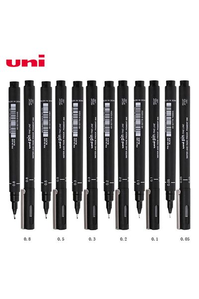 UNİ-BALL Black Technical Drawing Pen - 0.2-0,8-0,1 Uni Ball Pin