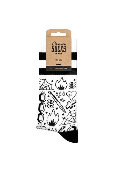 American Socks Κάλτσες μεσαίου ύψους Broken Chain