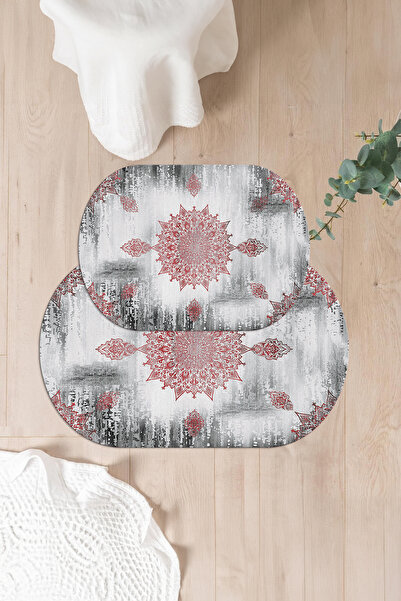 Napoli Home Цифров, подлежащ на пране, с обикновен векторно мотивиран овален ...