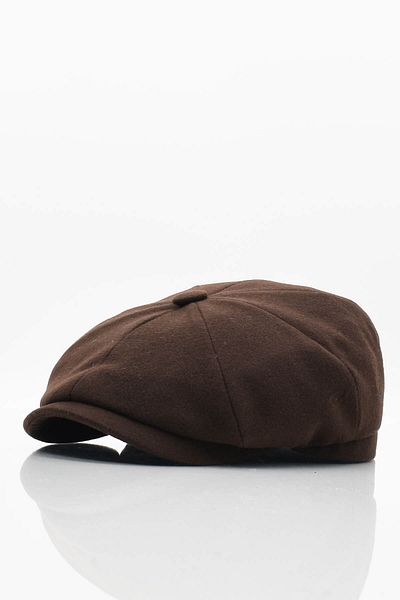 Külah Men's Wool Brown Baretta Cap