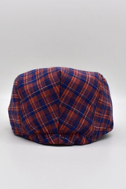 Külah London Plaid Striped Men's Flat Hooded Hat