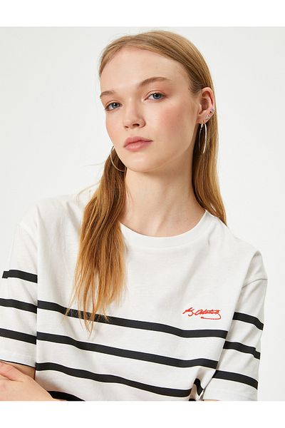 Koton Ataturk Signature Printed - Tričko Relax Fit Crew Neck