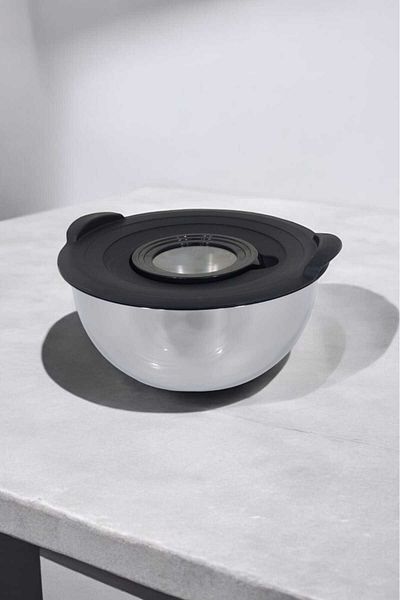 COOKCASE حاوية خلط وتخزين فولاذية مقاس 24 سم - مجموعة من 3 قطع