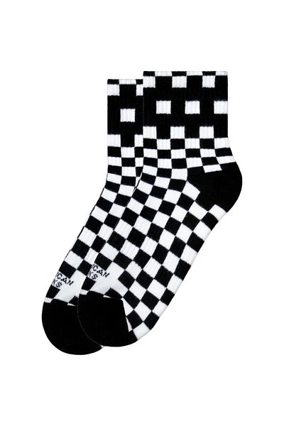 American Socks Високи ботуши до глезена Checker Bw