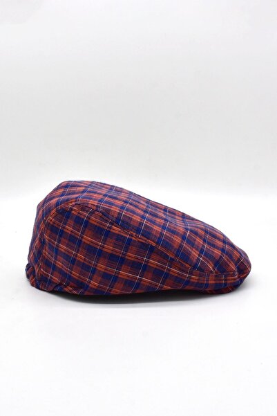 Külah London Plaid Striped Men's Flat Hooded Hat