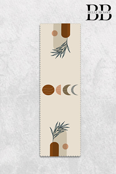 Belle Benoit Beige Bohemian Double Sided Printed 4-Piece Pillowcase, Throw Pillow Cover and American Service Runner Set