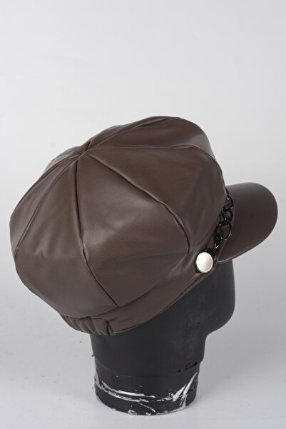 mercantoptan Șapcă de damă din piele artificială cu textura moale - Tip Captain Sailor