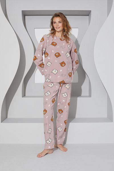 Siyah İnci Σετ πιτζάμες σε σκόνη Bottom-Top Fleece 24223064