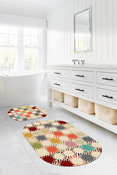 Napoli Home Ψηφιακή εκτύπωση, αντιολισθητική βάση, απλή μοντέρνα οβάλ χαλάκι ...