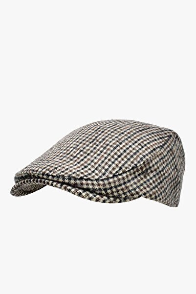 Külah قبعة صوف مبطنة ومنقوشة باللون البيج الصغير