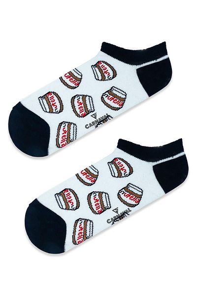 CARNAVAL SOCKS Чорапи с бели ботуши и шарки с Нутела
