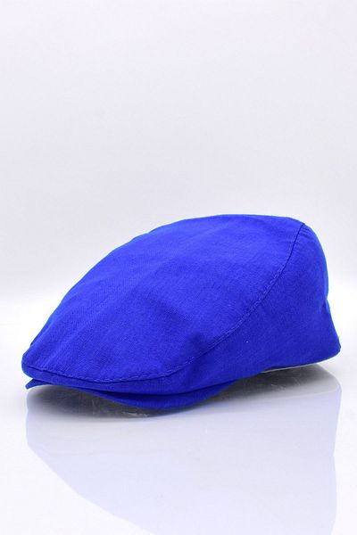 Külah Saks Blue Cap Cotton London Flat Cap Hat