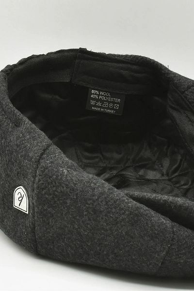 Külah Men's Wool Hat Cap Gotham Newsboy Cap-black