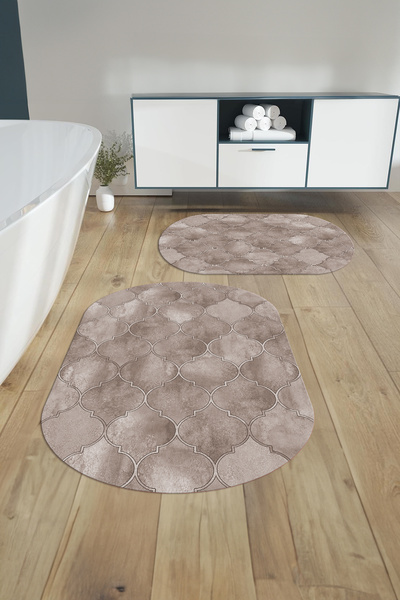 Napoli Home Ψηφιακό σετ τουαλέτας με μοτίβο κούπας με αντιολισθητική βάση που...