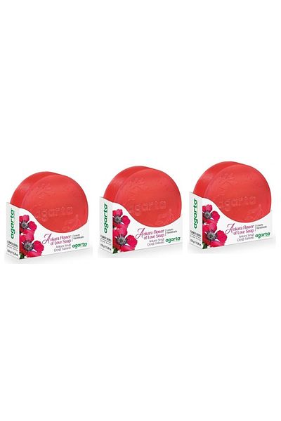 Agarta Natural Ankara Love Flower Soap 150 Gr X 3 Pieces