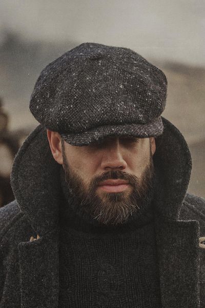 Külah Men's Dot Patterned Wool Premium Cap Hat