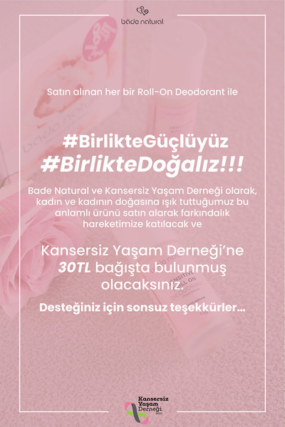 Bade Natural Doğal Roll On Floral Blends Deodorant Hassas Ciltler İçin Ter Kokusu Önleyici Vegan 50 ml